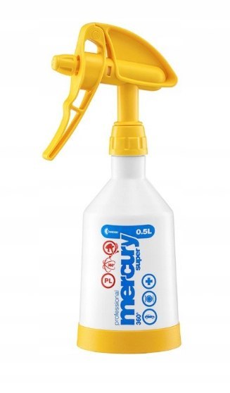 OPRYSKIWACZ MERKURY SUPER 360 PRO+, POJEMNOŚĆ 0,5L FPM ŻÓŁTY OPRYSKIWACZ MERKURY SUPER 360 PRO+, POJEMNOŚĆ 0,5L FPM ŻÓŁTY
