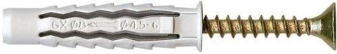 DYBEL UNIWERSALNY ŁEB Z NACIĘCIEM KRZYŻOWYM GXK 8/45MM DYBEL UNIWERSALNY ŁEB Z NACIĘCIEM KRZYŻOWYM GXK 8/45MM