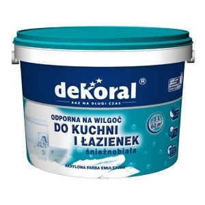 EMULSJA AKRYL WEW ŁAZIENKA&KUCHNIA MALEINAK BIAŁY 5L EMULSJA AKRYL WEW ŁAZIENKA&KUCHNIA MALEINAK BIAŁY 5L