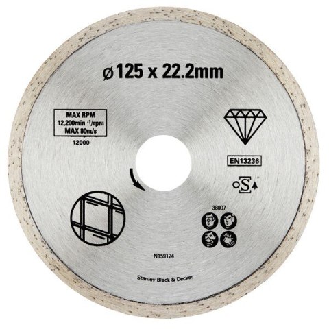 TARCZA DIAMENTOWA PEŁNA 125MM TARCZA DIAMENTOWA PEŁNA 125MM