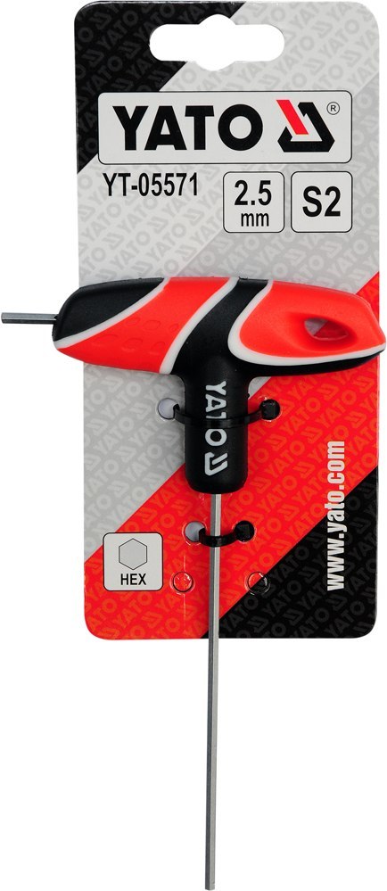 KLUCZ TRZPIENIOWY HEX Z RĘKOJEŚCIĄ 2.5MM KLUCZ TRZPIENIOWY HEX Z RĘKOJEŚCIĄ 2.5MM