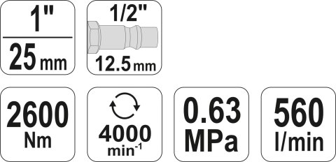 KLUCZ UDAROW 1'' 2600NM KRÓTKI KLUCZ UDAROW 1'' 2600NM KRÓTKI