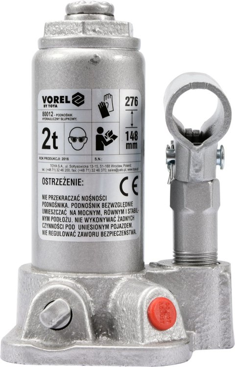 PODNOŚNIK HYDRAULICZNY SŁUPKOWY 2T PODNOŚNIK HYDRAULICZNY SŁUPKOWY 2T