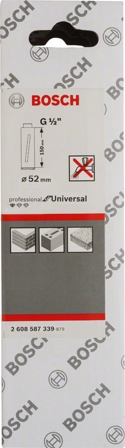 KORONA DIAMENTOWA 1/2 BSP 52MM 150MM