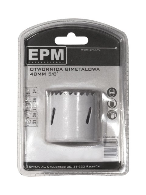 OTWORNICA BI-METALOWA 48MM UCHWYT 5/8'' OTWORNICA BI-METALOWA 48MM UCHWYT 5/8''