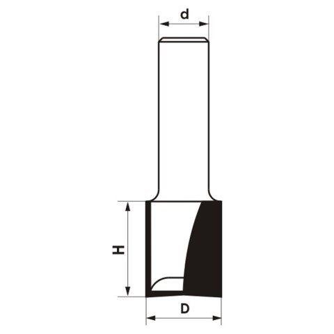 FREZ TRZPIENIOWY CNC PREMIUM PROSTY DWUPŁYTKOWY 12*40*12
