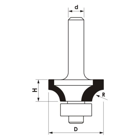 FREZ TRZPIENIOWY CNC PREMIUM ZAOKRĄGLAJĄCY 25.4*11*8
