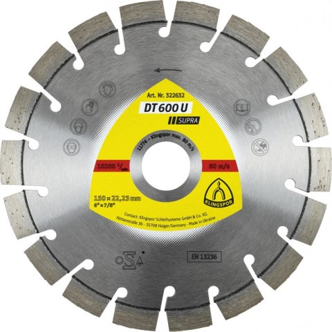 TARCZA DIAMENTOWA SEGMENTOWA DT600U 125MM 322631 TARCZA DIAMENTOWA SEGMENTOWA DT600U 125MM 322631