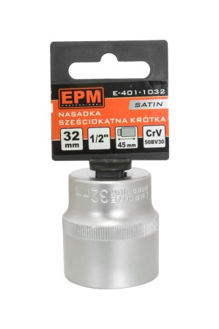 NASADKA KRÓTKA 1/2'' 6-KĄTNA SATIN 24MM