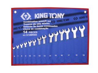 KOMPLET KLUCZY PŁASKO-OCZKOWYCH 14 SZTUK 6-19MM