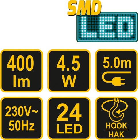 LAMPA WARSZT. PRZEWODOWA LED 4,5W LAMPA WARSZT. PRZEWODOWA LED 4,5W