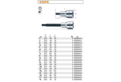 NASADKA 1/2' KOŃCÓWKA TRZPIENIOWA HEX 5MM NASADKA 1/2' KOŃCÓWKA TRZPIENIOWA HEX 5MM