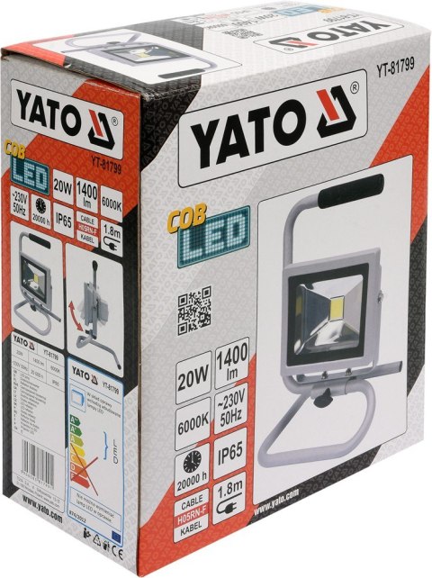 REFLEKTOR DIOD. PRZENOŚNY 20W 1400LM COB REFLEKTOR DIOD. PRZENOŚNY 20W 1400LM COB