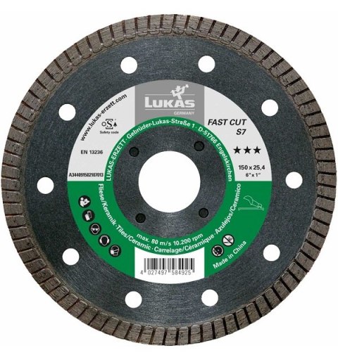 TARCZA DIAMENTOWA TURBO FAST CUT S7 230*22*7 TARCZA DIAMENTOWA TURBO FAST CUT S7 230*22*7