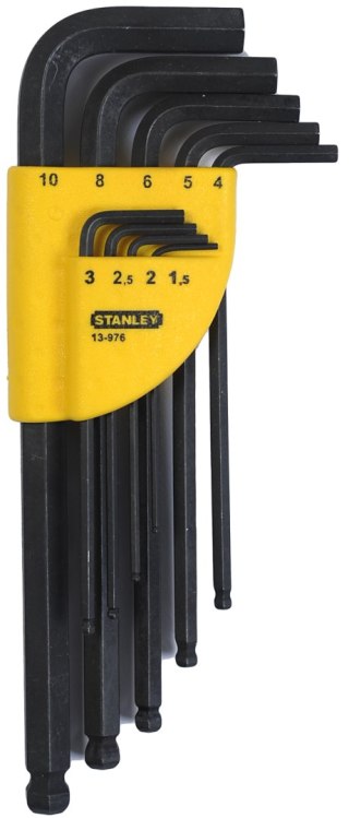 ZESTAW KLUCZY 6-KĄTNYCH DŁUGICH Z KOŃC. KULISTĄ 1.5-10MM