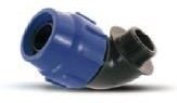 PE-KOLANO ZACISK 40X1/90' GWINT ZEWNĘTRZ WAVI-033566 CZARNY