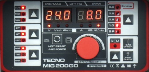 PÓŁAUTOMAT SPAWALNICZY TECNOMIG 200 GD MIG/MMA/TIG SYNERGIC PÓŁAUTOMAT SPAWALNICZY TECNOMIG 200 GD MIG/MMA/TIG SYNERGIC