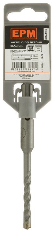 WIERTŁO SDS+ QUATRO DO BETONU 6*260 WIERTŁO SDS+ QUATRO DO BETONU 6*260