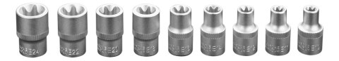 KLUCZE NASADOWE 1/2 TORX ZESTAW 9 SZTUK