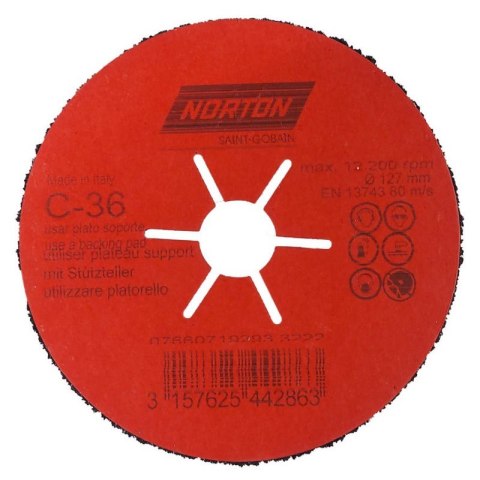KRĄŻEK PÓŁELASTYCZNY NORTON CP FLEX 127MM P.36 KRĄŻEK PÓŁELASTYCZNY NORTON CP FLEX 127MM P.36