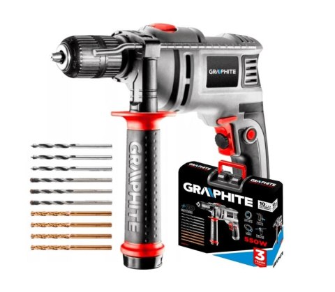 WIERTARKA UDAROWA 550W UCHWYT SAMOZACISKOWY 13 MM 0-3000MIN WIERTARKA UDAROWA 550W UCHWYT SAMOZACISKOWY 13 MM 0-3000MIN