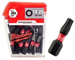 BIT, GROT, KOŃCÓWKA TORX TX25 25MM 25 SZT.