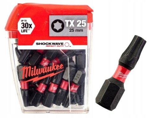 BIT, GROT, KOŃCÓWKA TORX TX25 25MM 25 SZT.