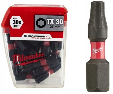 BIT, GROT, KOŃCÓWKA TORX TX30 25MM 25SZT.
