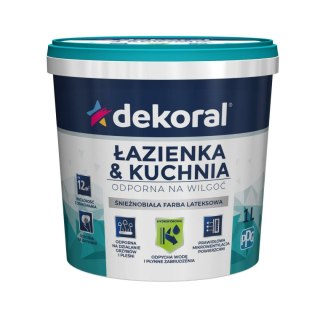 EMULSJA AKRYL WEW ŁAZIENKA&KUCHNIA MALEINAK BIAŁY MAT 1L