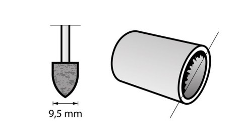 ŚCIERNICA OWALNA Z TLENKU GLINU 9,5MM 3 SZT. ŚCIERNICA OWALNA Z TLENKU GLINU 9,5MM 3 SZT.