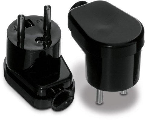 WTYCZKA KĄTOWA ROZBIERALNA, 2P+Z, 16A, 250V CZARNA WTYCZKA KĄTOWA ROZBIERALNA, 2P+Z, 16A, 250V CZARNA