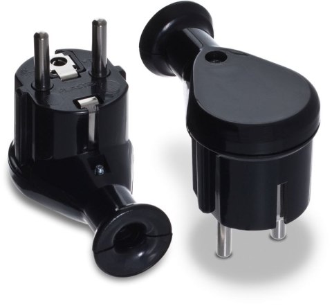WTYCZKA KĄTOWA ROZBIERALNA UNI-SCHUKO, 2P+Z 16A 250V CZARNA WTYCZKA KĄTOWA ROZBIERALNA UNI-SCHUKO, 2P+Z 16A 250V CZARNA