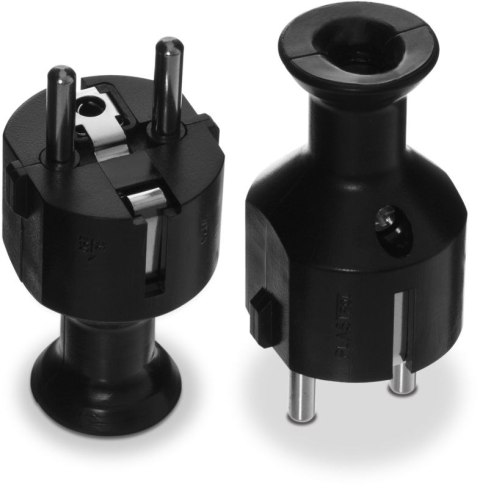 WTYCZKA PROSTA ROZBIERALNA UNI-SCHUKO, 2P+Z 16A, 250V CZARNA WTYCZKA PROSTA ROZBIERALNA UNI-SCHUKO, 2P+Z 16A, 250V CZARNA