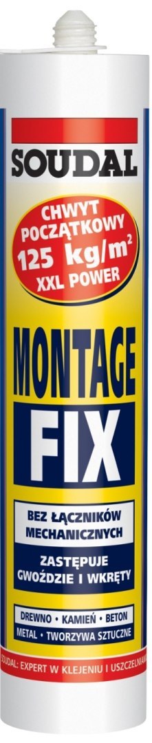 KLEJ MONTAŻOWY MONTAGE FIX 280ML KLEJ MONTAŻOWY MONTAGE FIX 280ML