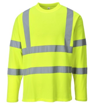 KOSZULKA T-SHIRT OSTRZEGAWCZA ŻÓŁA DŁ.RĘKAW S278 ROZ. L