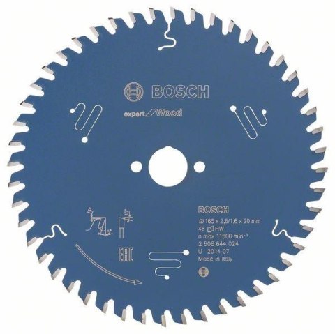 TARCZA PILARSKA EXPERT FOR WOOD 165*20*2.6 MM 48T