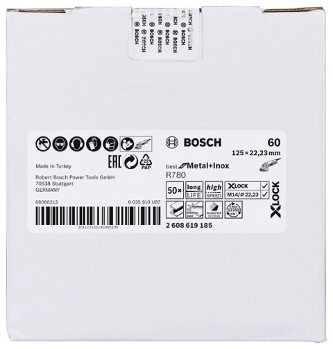 KRĄŻEK FIBROWY X-LOCK R780 GR. 60 125MM INOX