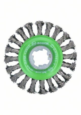 SZCZOTKA TARCZOWA 115 DRUT INOX PLECIONY X-LOCK