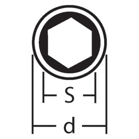 NASADKA SZEŚCIOKĄTNA DO ŚRUB Z ŁBEM SZEŚCIOKĄTNYM 1/2' 19MM NASADKA SZEŚCIOKĄTNA DO ŚRUB Z ŁBEM SZEŚCIOKĄTNYM 1/2' 19MM
