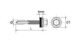 WKRĘT SAMOWIERTNY IMPAX Z EPDM #12MM RAL5010 5.5*35MM WKRĘT SAMOWIERTNY IMPAX Z EPDM #12MM RAL5010 5.5*35MM