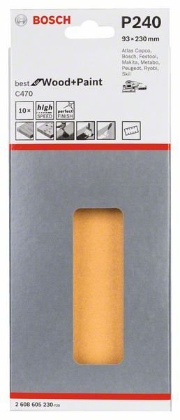ARKUSZE ŚCIERNE 93*230MM G240 10PC ARKUSZE ŚCIERNE 93*230MM G240 10PC