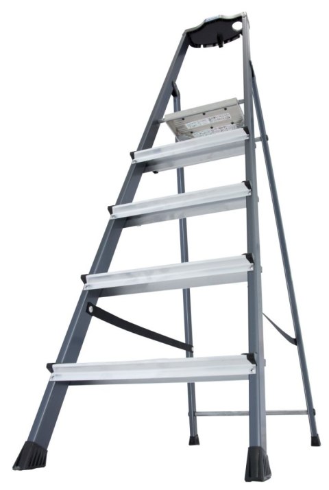 DRABINA ALUMINIOWA WOLNOSTOJĄCA SECURO 5 SZCZEBLI DRABINA ALUMINIOWA WOLNOSTOJĄCA SECURO 5 SZCZEBLI