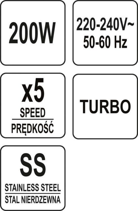 MIKSER RĘCZNY 200-250W MIKSER RĘCZNY 200-250W