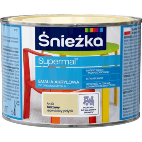 SUPERMAL AKRYLOWA BIAŁA A400 JEDWAB.PŁ 0.8L SUPERMAL AKRYLOWA BIAŁA A400 JEDWAB.PŁ 0.8L