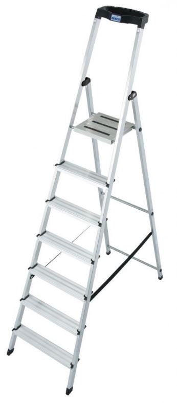 DRABINA ALUMINIOWA WOLNOSTOJĄCA SAFETY 7 SZCZEBLI DRABINA ALUMINIOWA WOLNOSTOJĄCA SAFETY 7 SZCZEBLI