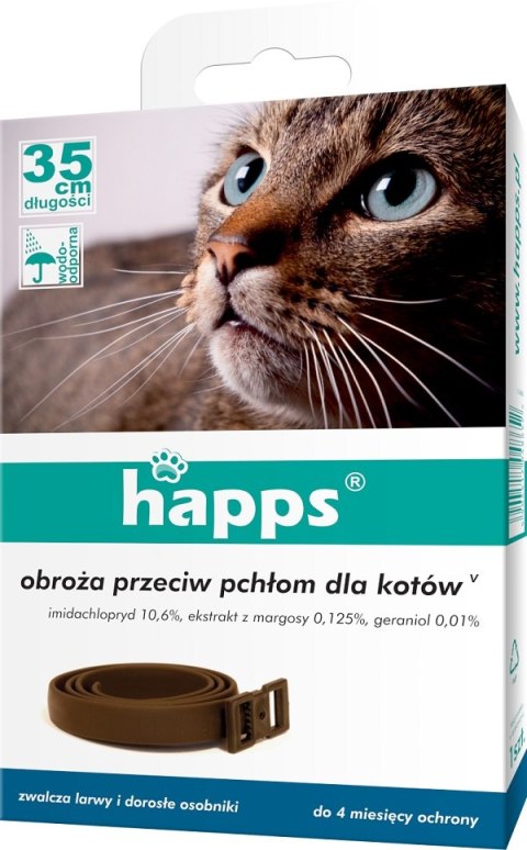 HAPPS OBROŻA PRZECIW PCHŁOM DLA KOTÓW HAPPS OBROŻA PRZECIW PCHŁOM DLA KOTÓW
