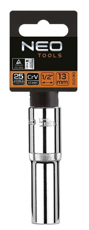 NASADKA DŁUGA 12-KĄTNA CHROMOWANA 1/2'' 13MM