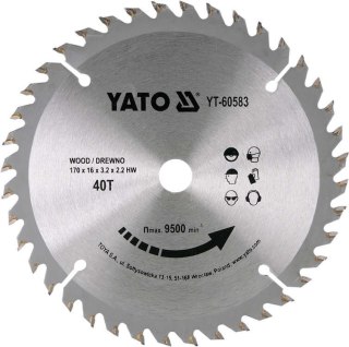 TARCZA WIDIOWA DO DREWNA 170*40T*16MM