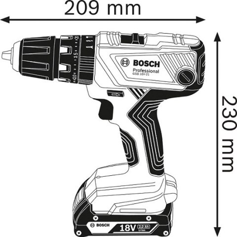 WIERTARKO-WKRĘTARKA AKU. UDAROWA GSB 18V-21 0*AH