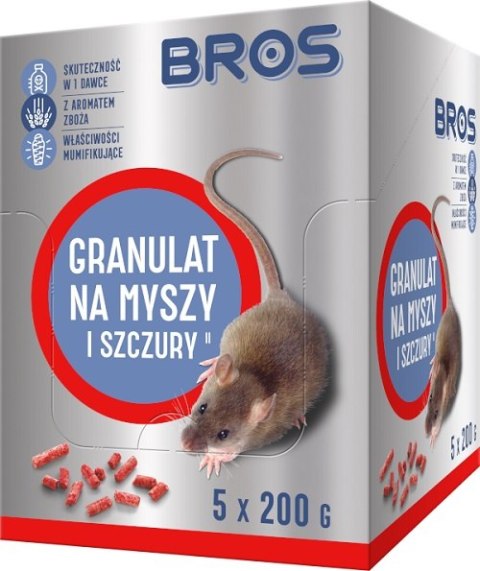 GRANULAT NA MYSZY I SZCZURY 1KG - 5 SASZETEK 200G GRANULAT NA MYSZY I SZCZURY 1KG - 5 SASZETEK 200G